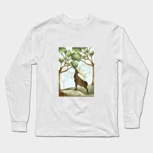 Big Horned Deer Long Sleeve T-Shirt